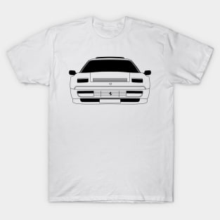 Ferrari 328 GTB Black Outline T-Shirt